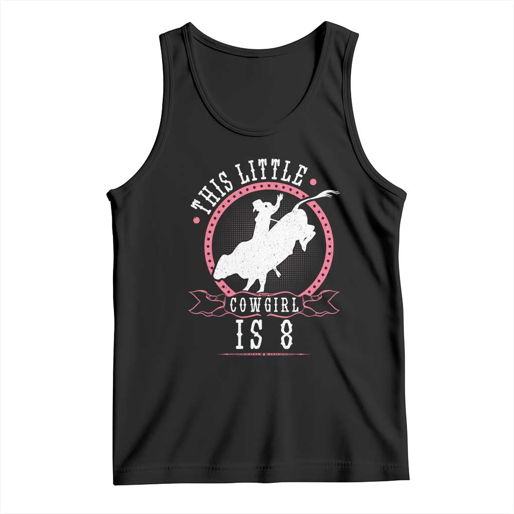 8th Birthday Cowgirl Bull Rider Western Rodeo Party Gift Tank Top