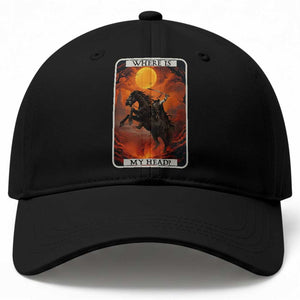 Headless Horseman Baseball Cap Where Is My Head Gothic Tarot Gift TS12 Print Your Wear