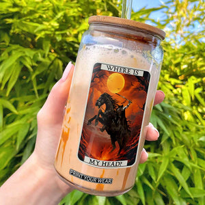 Headless Horseman Glass Can Where Is My Head Gothic Tarot Gift TS12 Black Print Your Wear
