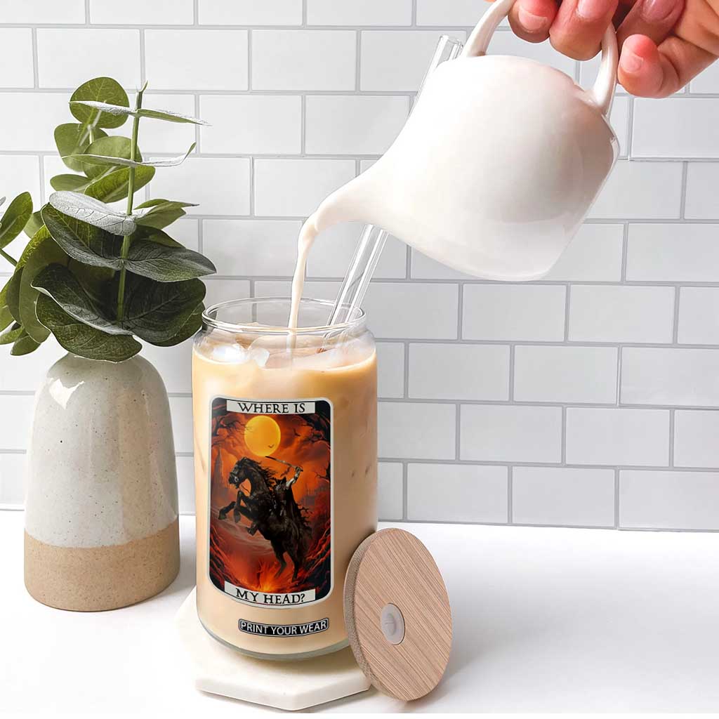 Headless Horseman Glass Can Where Is My Head Gothic Tarot Gift TS12 Print Your Wear