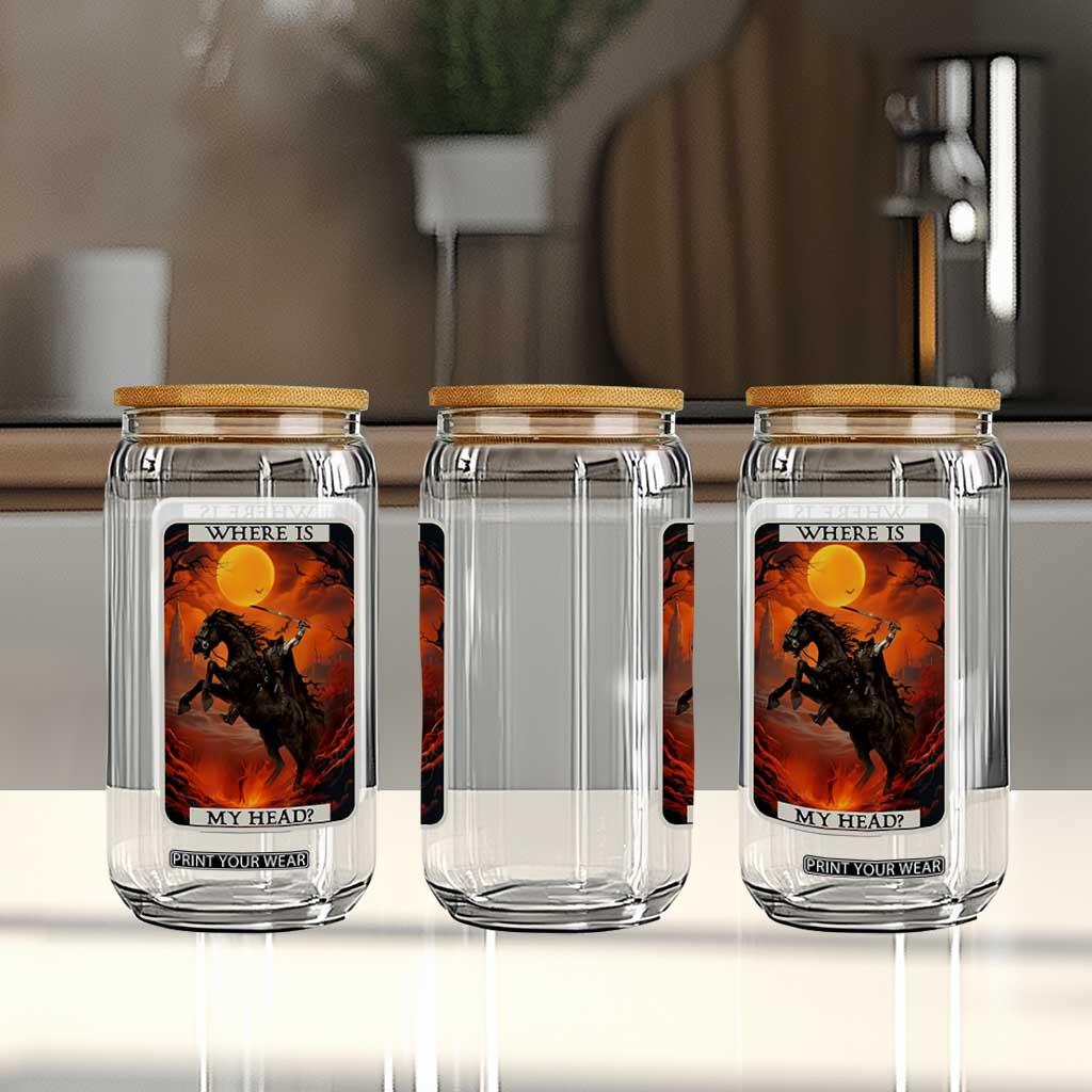 Headless Horseman Glass Can Where Is My Head Gothic Tarot Gift TS12 Print Your Wear