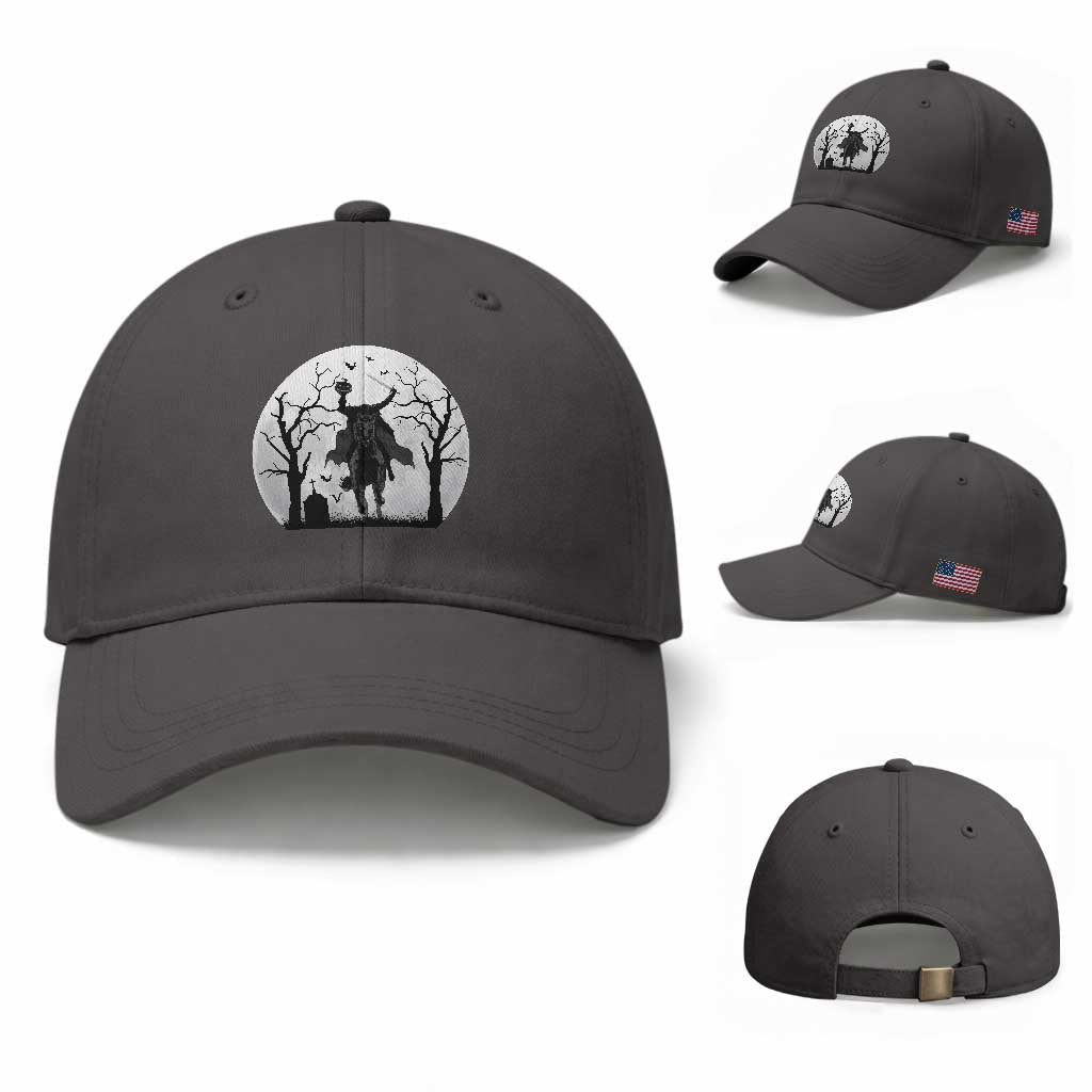 Headless Horseman Baseball Cap Gothic Horror Halloween Gift TS12 Baseball Cap Universal Fit Dark Gray Print Your Wear