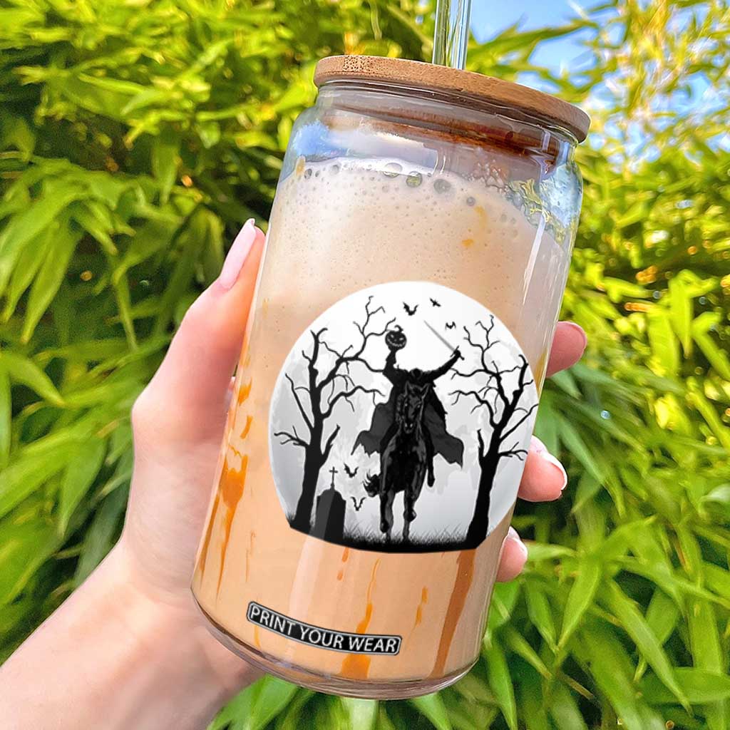 Headless Horseman Glass Can Gothic Horror Halloween Gift TS12 Black Print Your Wear