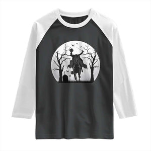 Headless Horseman Raglan Shirt Gothic Horror Halloween Gift TS12 Black White Print Your Wear