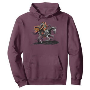 Spooky Skeleton Headless Cowboy Rider Gift Hoodie TS12 Maroon Print Your Wear