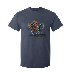 Spooky Skeleton Headless Cowboy Rider Gift T Shirt For Kid TS12 Navy Print Your Wear