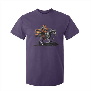 Spooky Skeleton Headless Cowboy Rider Gift T Shirt For Kid TS12 Purple Print Your Wear