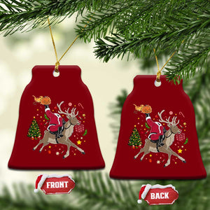 Funny Santa Headless Horseman Ceramic Ornament Xmas Halloween Gift TS12 Print Your Wear