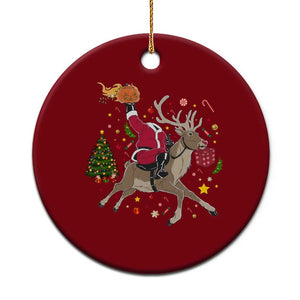 Funny Santa Headless Horseman Ceramic Ornament Xmas Halloween Gift TS12 1pc Red Print Your Wear