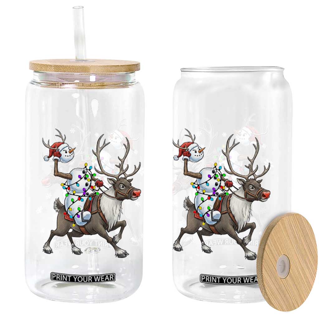 Funny Snowman Headless Horseman Glass Can Christmas Halloween Gift TS12 Print Your Wear