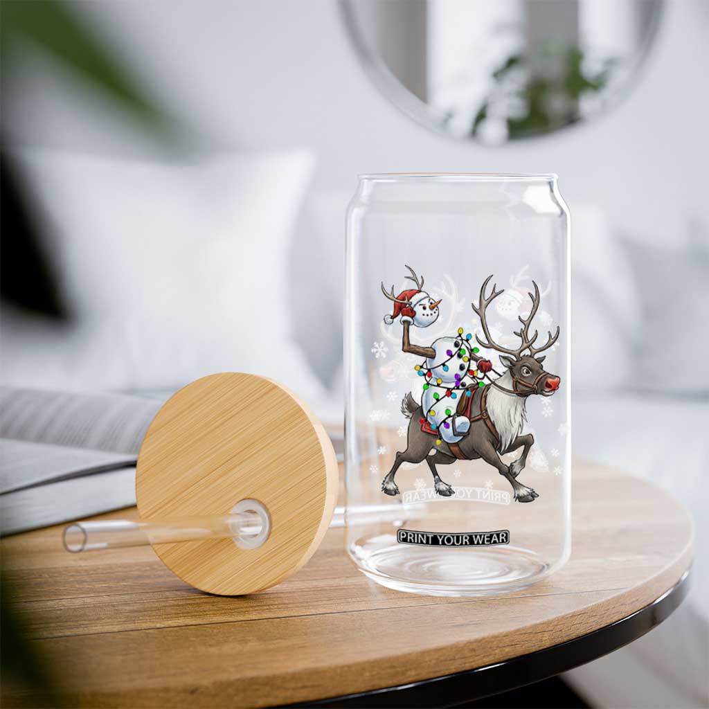 Funny Snowman Headless Horseman Glass Can Christmas Halloween Gift TS12 Print Your Wear