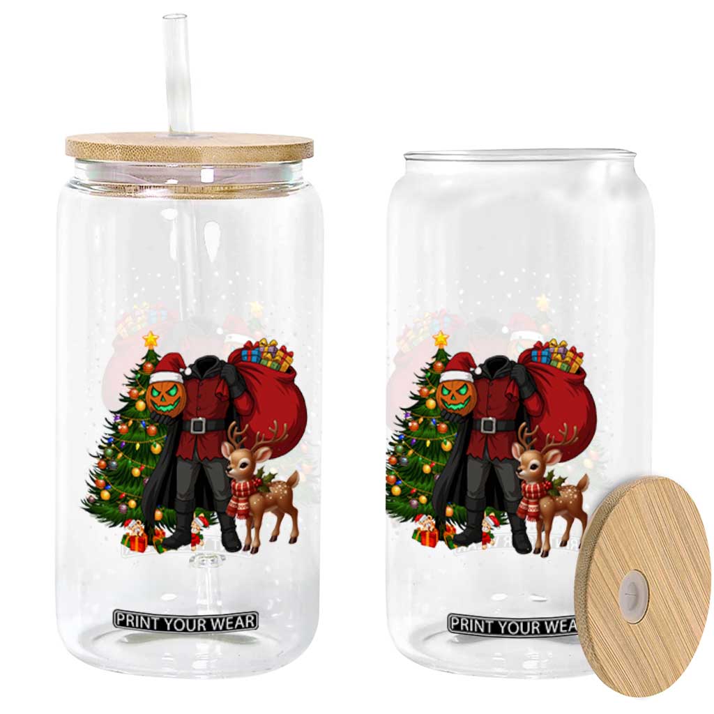 Headless Horseman Santa Glass Can Funny Christmas Mashup Gift TS12 Print Your Wear