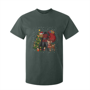 Headless Horseman Santa T Shirt For Kid Funny Christmas Mashup Gift TS12 Dark Forest Green Print Your Wear