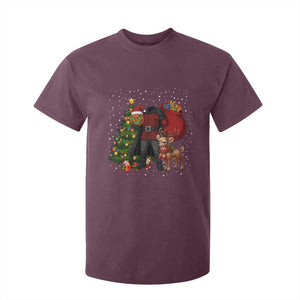 Headless Horseman Santa T Shirt For Kid Funny Christmas Mashup Gift TS12 Maroon Print Your Wear