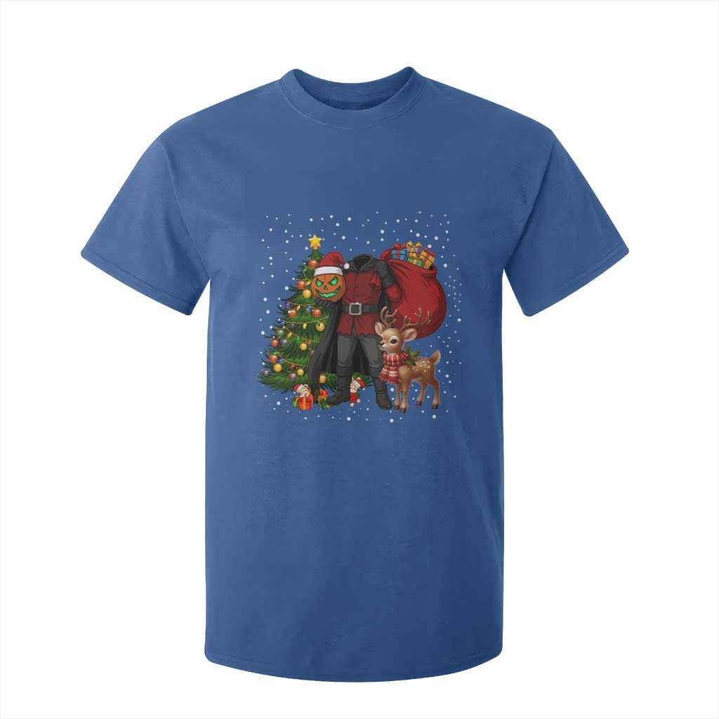 Headless Horseman Santa T Shirt For Kid Funny Christmas Mashup Gift TS12 Royal Blue Print Your Wear