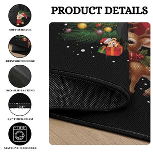 Headless Horseman Santa Round Rug Funny Christmas Mashup Gift