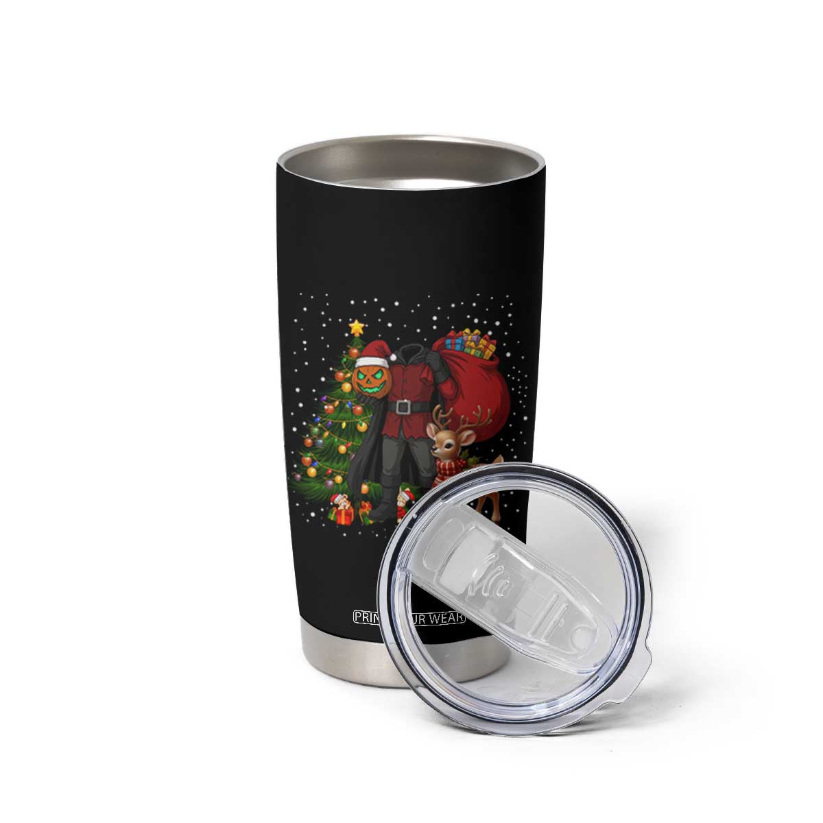 Headless Horseman Santa Tumbler Cup Funny Christmas Mashup Gift TS12 Print Your Wear