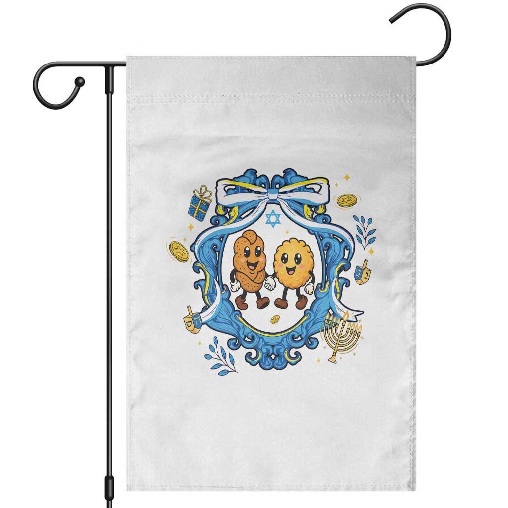 Funny Hanukkah Garden Flag Challah And Latke Cute Food Lover Gift TS12 White Print Your Wear