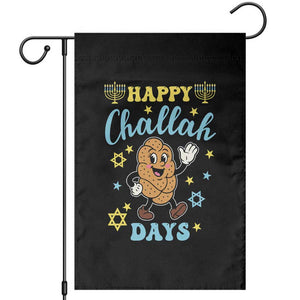 Funny Hanukkah Food Lover Gift Garden Flag Happy Challah Days TS12 Black Print Your Wear