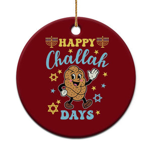 Funny Hanukkah Food Lover Gift Ceramic Ornament Happy Challah Days TS12 1pc Red Print Your Wear