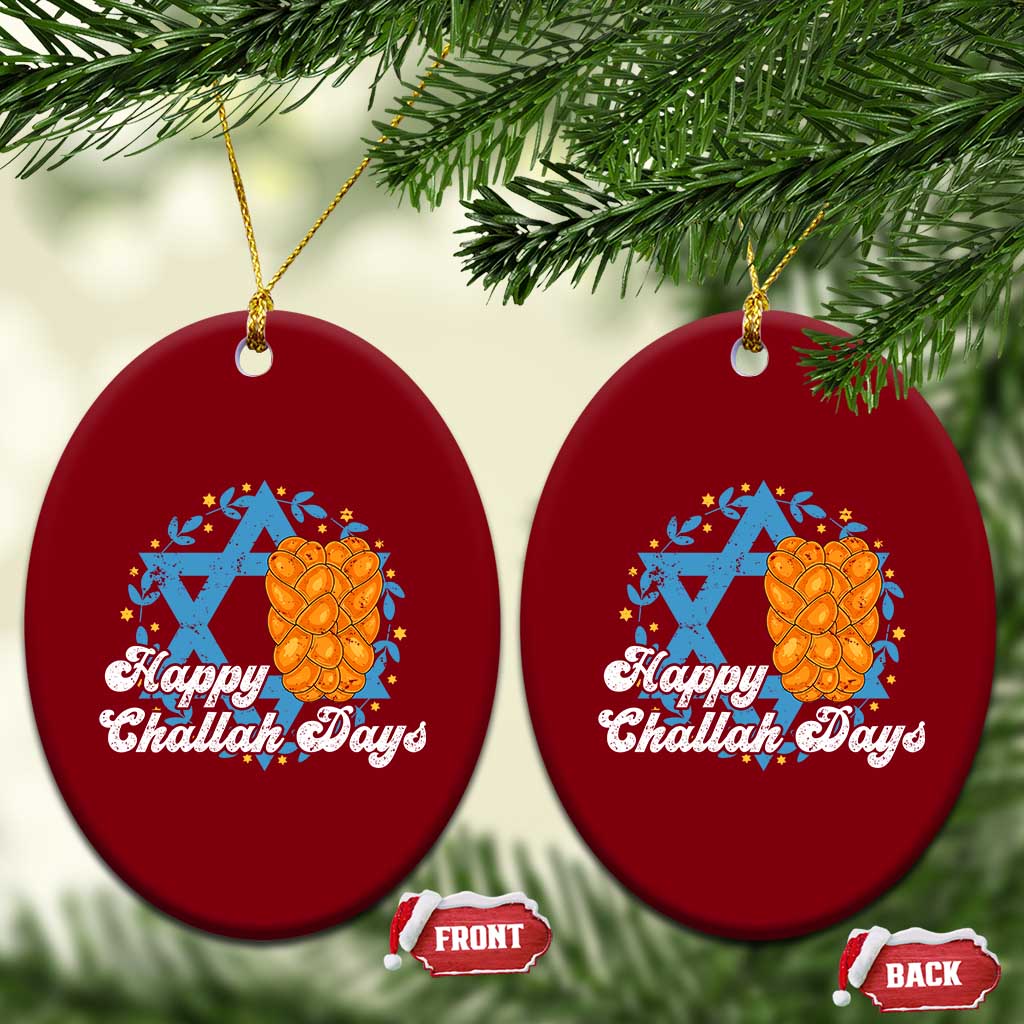 Hanukkah Challah Ceramic Ornament Happy Challah Days Star Of David Gift TS12 Print Your Wear