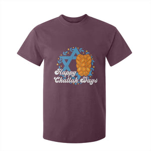 Hanukkah Challah T Shirt For Kid Happy Challah Days Star Of David Gift TS12 Maroon Print Your Wear