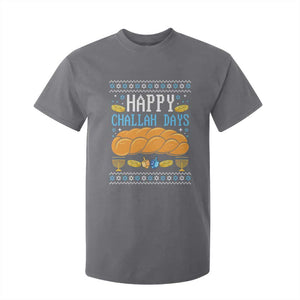 Happy Challah Days T Shirt For Kid Ugly Hanukkah Food Lover Gift TS12 Charcoal Print Your Wear