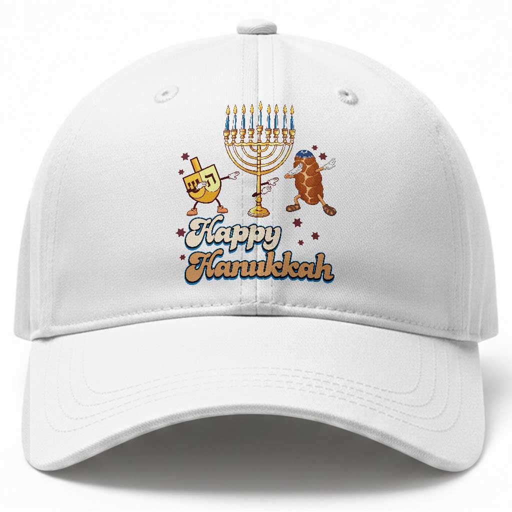 Funny Hanukkah Baseball Cap Dab Dreidel Menorah Challah Gift TS12 Print Your Wear