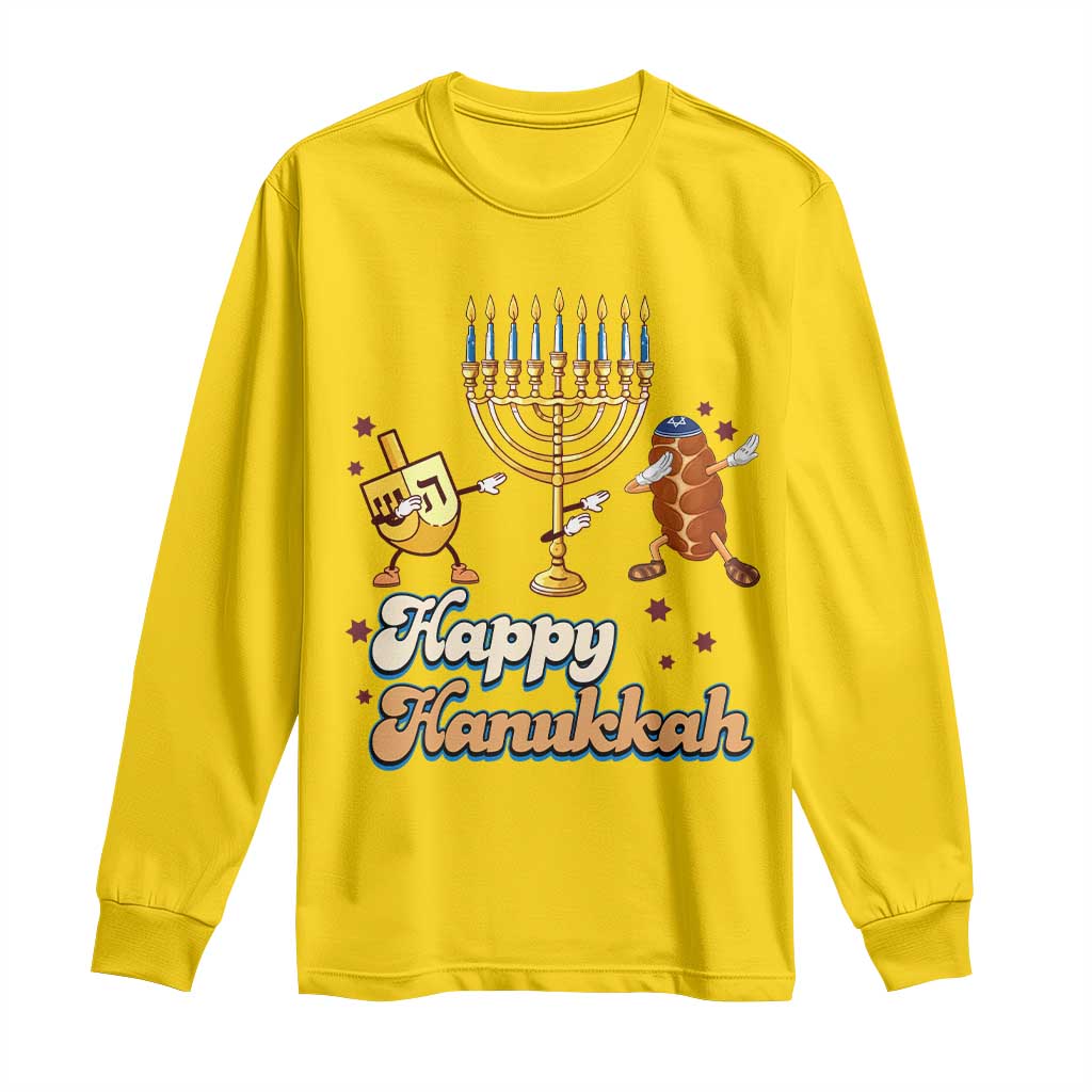 Funny Hanukkah Long Sleeve Shirt Dab Dreidel Menorah Challah Gift TS12 Daisy Print Your Wear