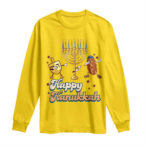 Funny Hanukkah Long Sleeve Shirt Dab Dreidel Menorah Challah Gift TS12 Daisy Print Your Wear