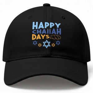 Happy Challah Days Baseball Cap Hanukkah Holiday Gift TS12 Print Your Wear