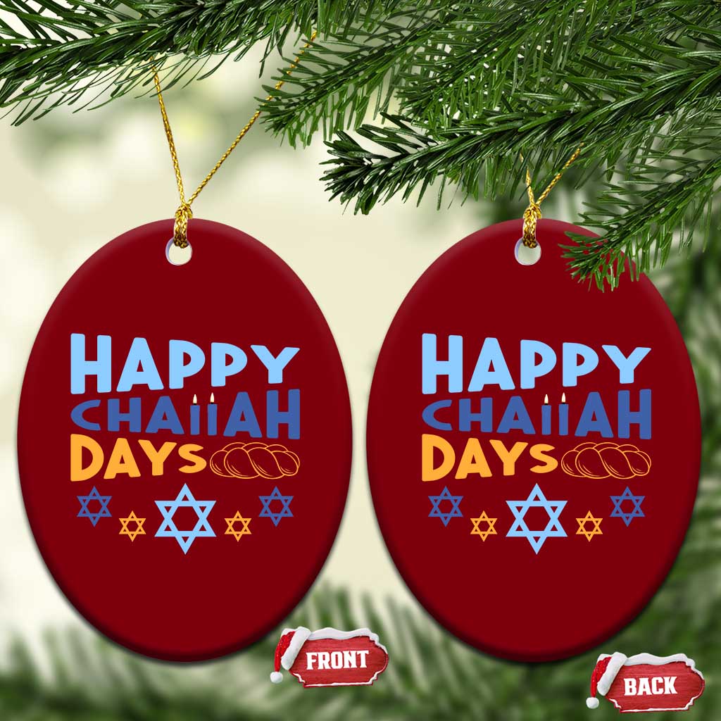 Happy Challah Days Ceramic Ornament Hanukkah Holiday Gift TS12 Print Your Wear
