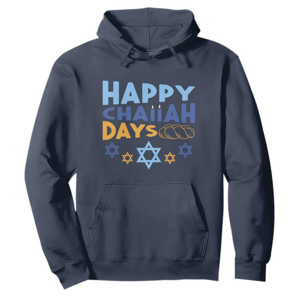 Happy Challah Days Hoodie Hanukkah Holiday Gift TS12 Navy Print Your Wear