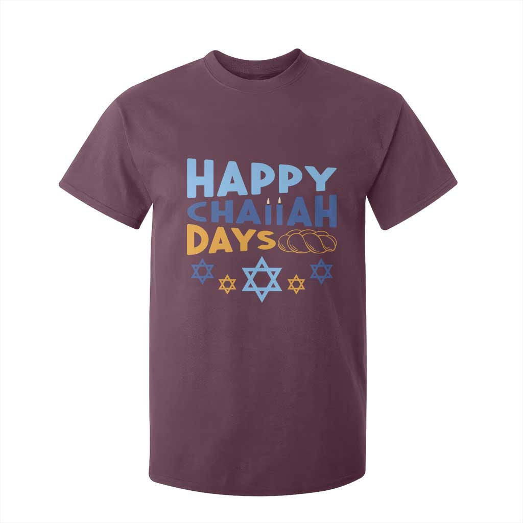 Happy Challah Days T Shirt For Kid Hanukkah Holiday Gift TS12 Maroon Print Your Wear