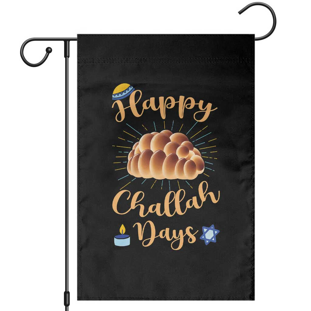 Funny Hanukkah Happy Challah Days Garden Flag Jewish Gift TS12 Black Print Your Wear