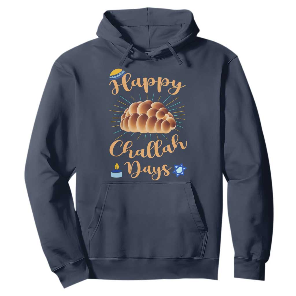 Funny Hanukkah Happy Challah Days Hoodie Jewish Gift TS12 Navy Print Your Wear