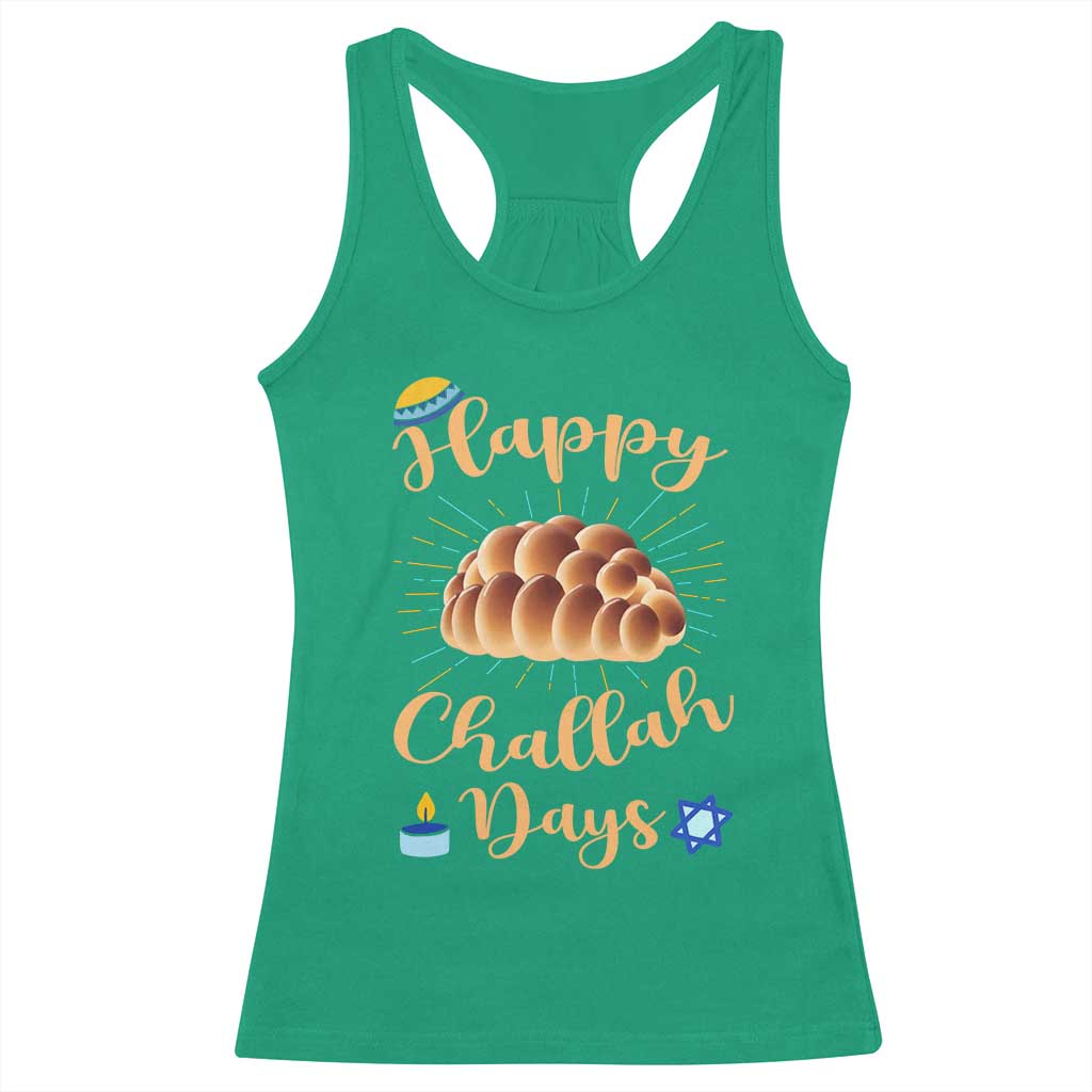 Funny Hanukkah Happy Challah Days Racerback Tank Top Jewish Gift TS12 Irish Green Print Your Wear