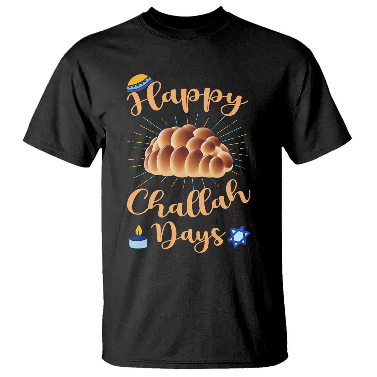 Funny Hanukkah Happy Challah Days T Shirt Jewish Gift TS12 Black Print Your Wear