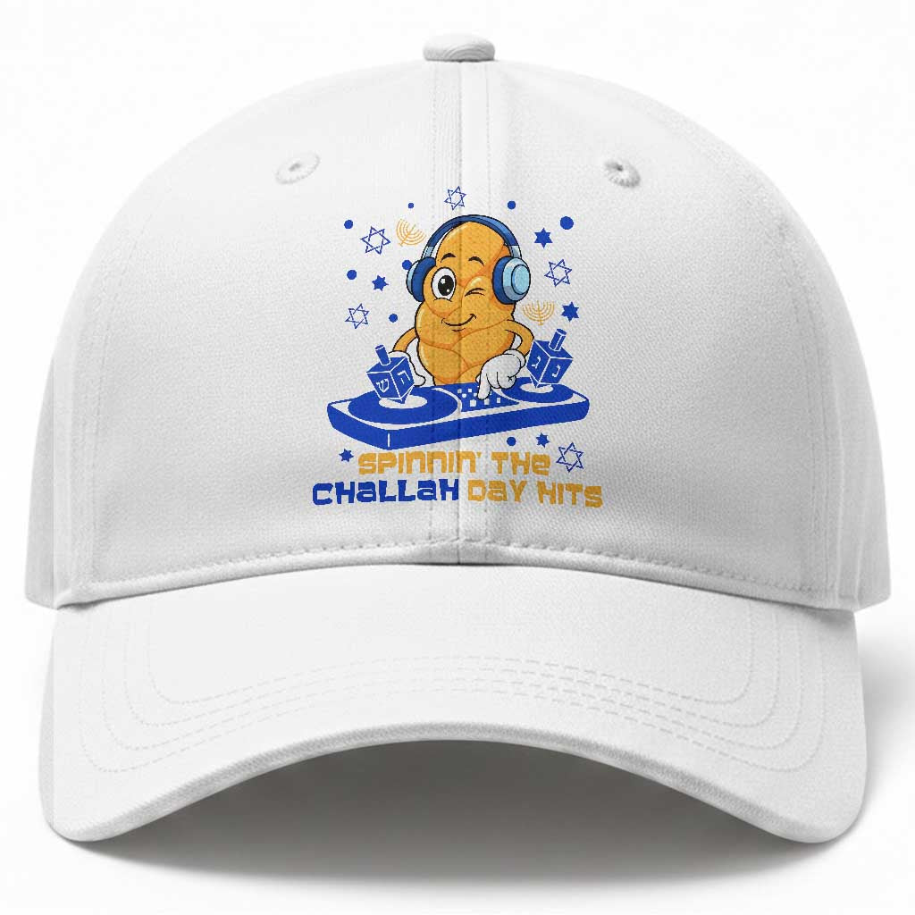 Hanukkah DJ Challah And Dreidel Baseball Cap Funny Jewish Gift TS12 Print Your Wear