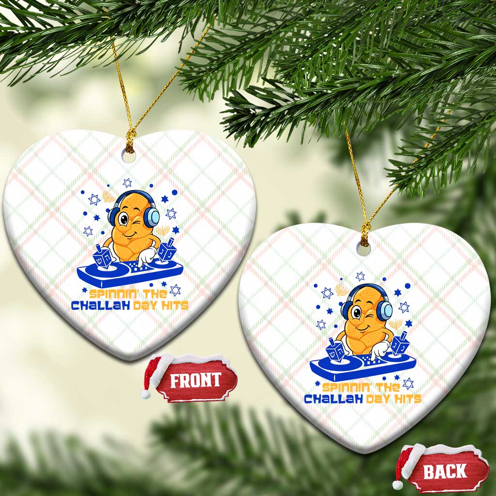 Hanukkah DJ Challah And Dreidel Ceramic Ornament Funny Jewish Gift TS12 Print Your Wear