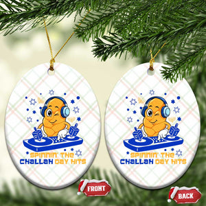 Hanukkah DJ Challah And Dreidel Ceramic Ornament Funny Jewish Gift TS12 Print Your Wear