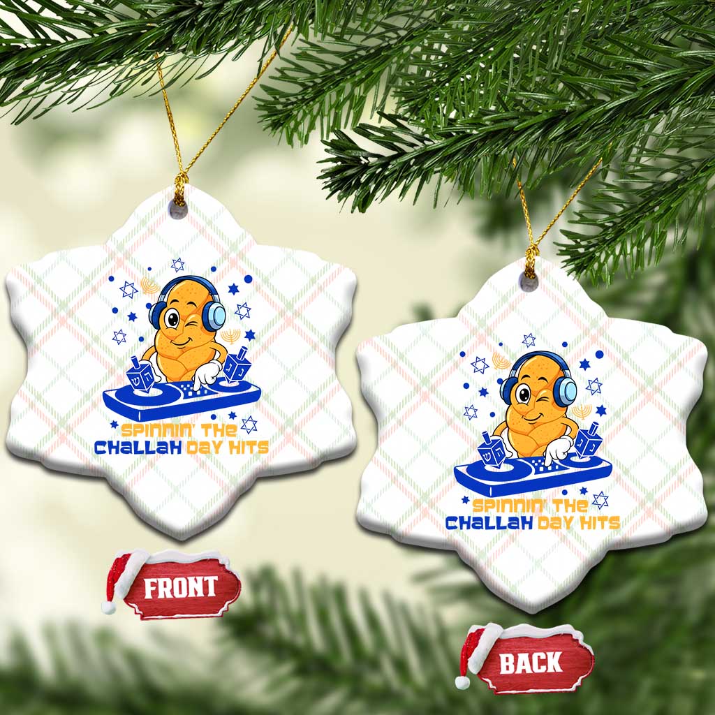 Hanukkah DJ Challah And Dreidel Ceramic Ornament Funny Jewish Gift TS12 Print Your Wear