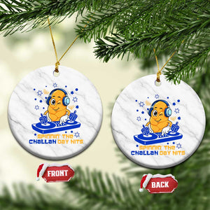 Hanukkah DJ Challah And Dreidel Ceramic Ornament Funny Jewish Gift TS12 1pc White Marble Print Your Wear