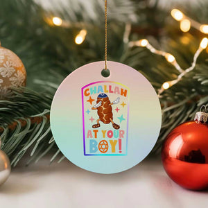 Hanukkah Challah At Ya Boy Ceramic Ornament Funny Holiday Gift TS12 1pc Pastel Print Your Wear