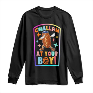 Hanukkah Challah At Ya Boy Long Sleeve Shirt Funny Holiday Gift TS12 Black Print Your Wear