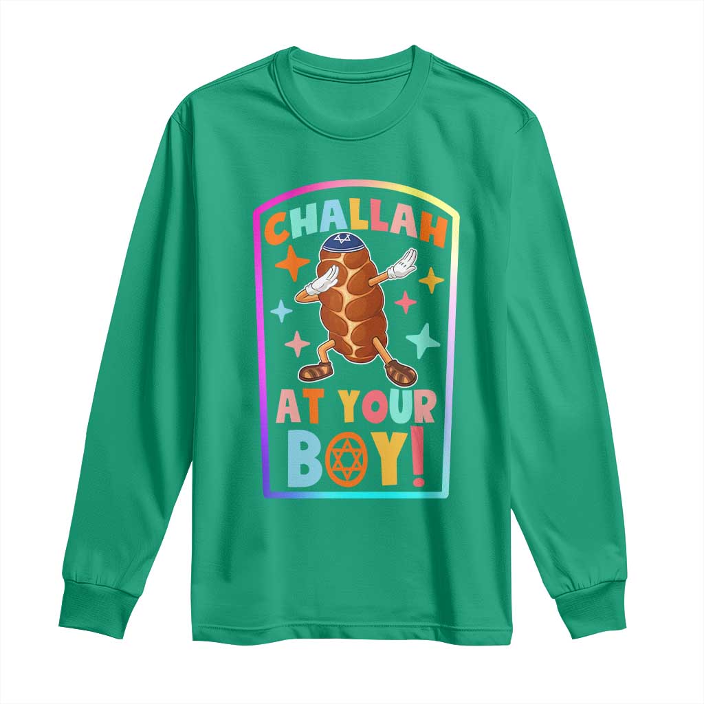 Hanukkah Challah At Ya Boy Long Sleeve Shirt Funny Holiday Gift TS12 Irish Green Print Your Wear