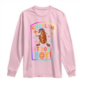 Hanukkah Challah At Ya Boy Long Sleeve Shirt Funny Holiday Gift TS12 Light Pink Print Your Wear
