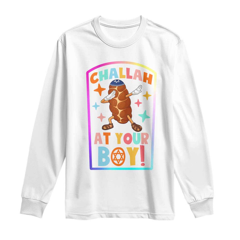 Hanukkah Challah At Ya Boy Long Sleeve Shirt Funny Holiday Gift TS12 White Print Your Wear