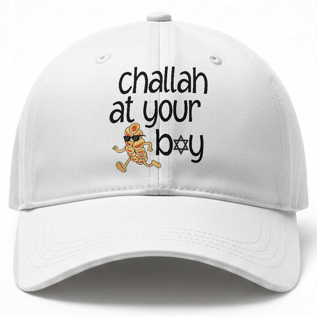 Festival Of Lights Gift Baseball Cap Hanukkah Challah At Ya Boy TS12 Print Your Wear