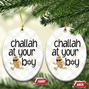 Festival Of Lights Gift Ceramic Ornament Hanukkah Challah At Ya Boy TS12 Print Your Wear